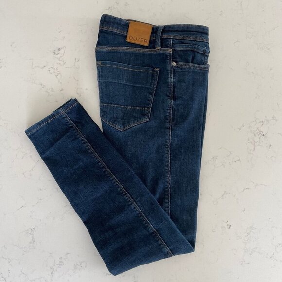 DU/ER Slim Fit MFLS3002 Performance Technical Denim Jeans Heritage Blue 31x34 - Picture 1 of 16